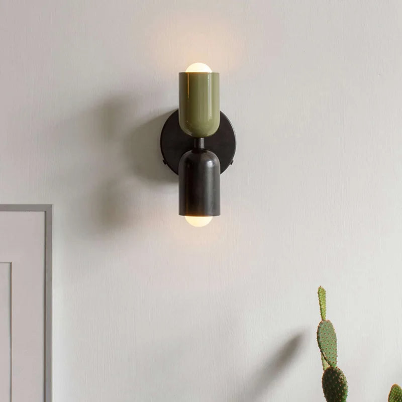 Halo Wall Lamp Decoration Modern Art Coloured Two Heads Living Room