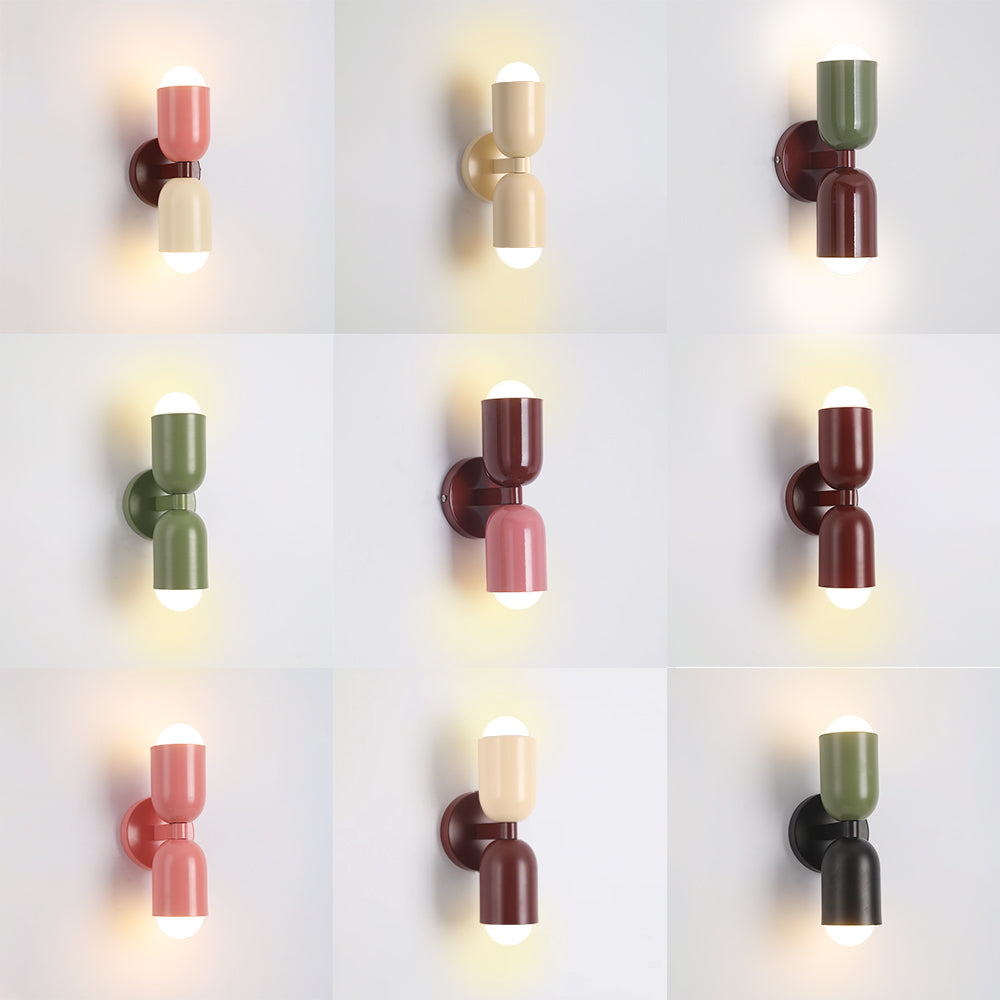 Halo Wall Lamp Decoration Modern Art Coloured Two Heads Living Room