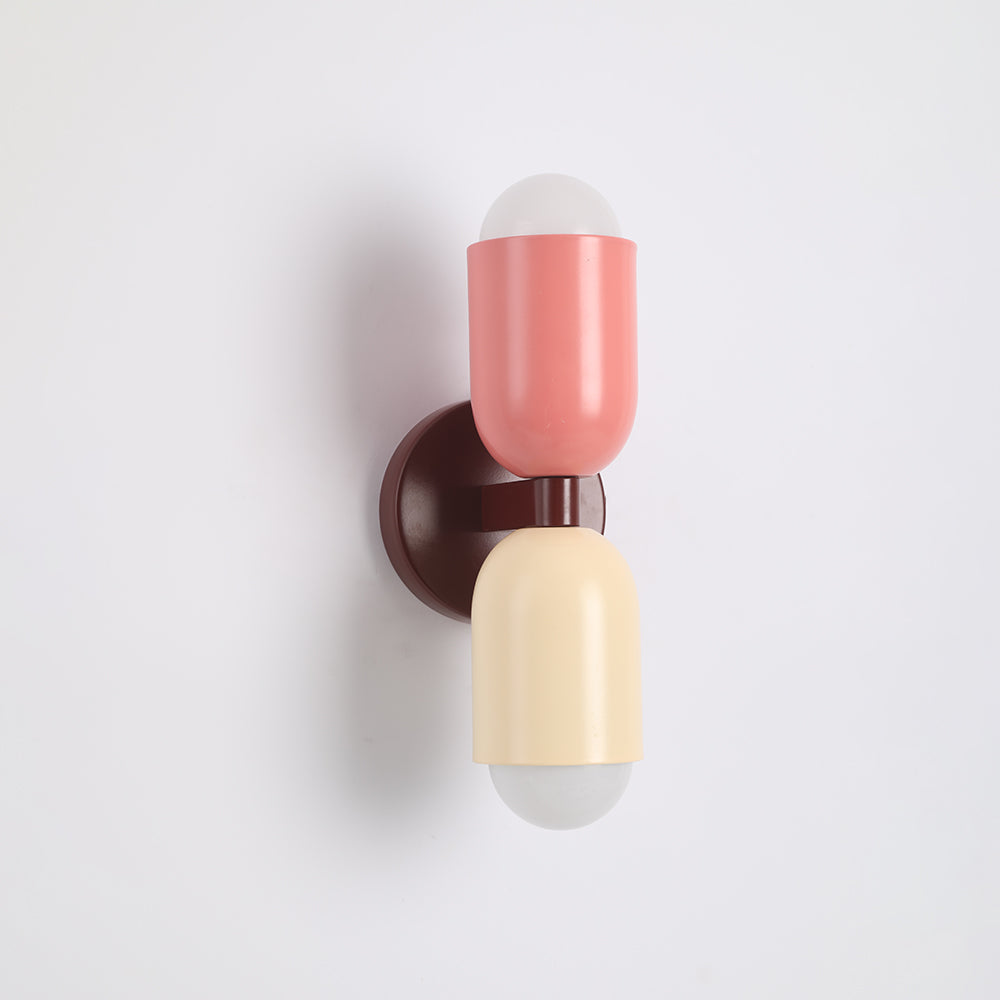 Halo Wall Lamp Decoration Modern Art Coloured Two Heads Living Room