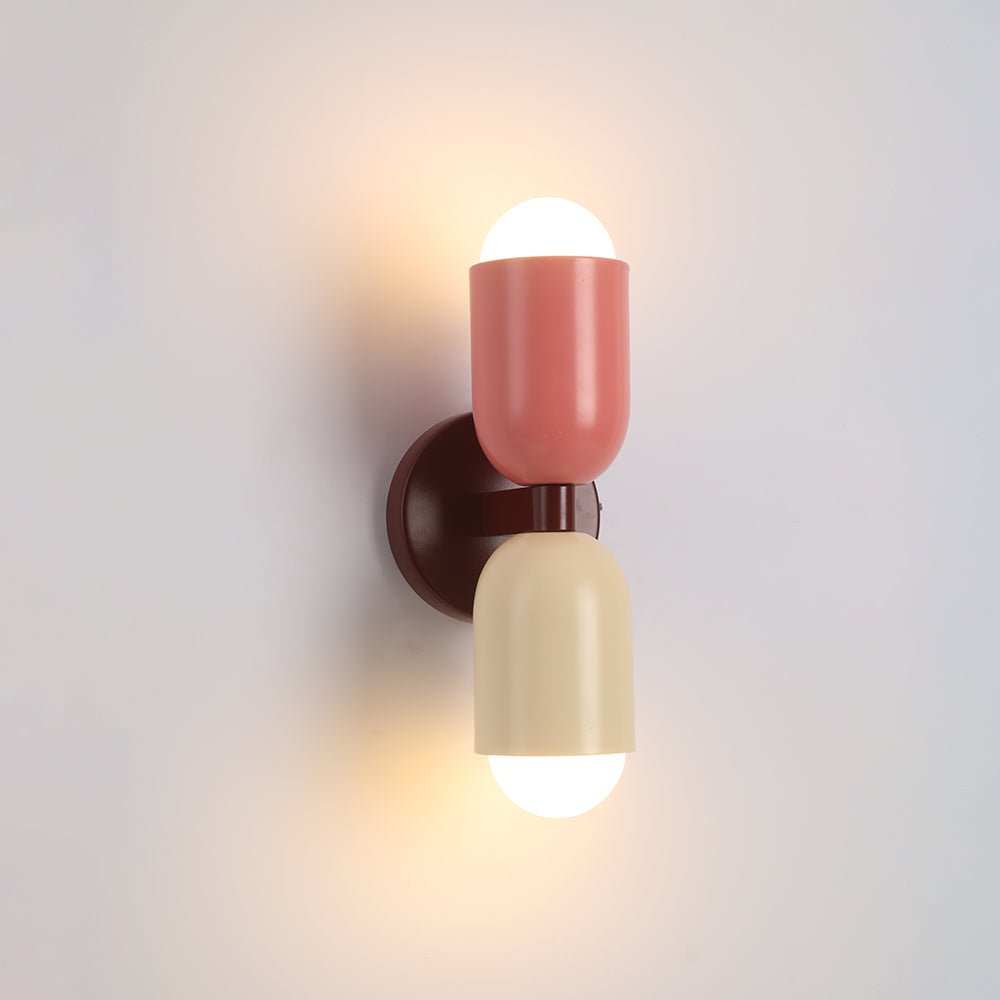 Halo Wall Lamp Decoration Modern Art Coloured Two Heads Living Room