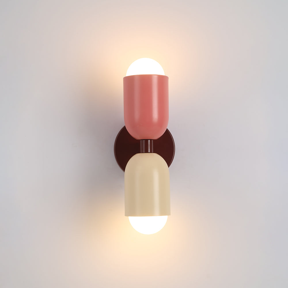 Halo Wall Lamp Decoration Modern Art Coloured Two Heads Living Room