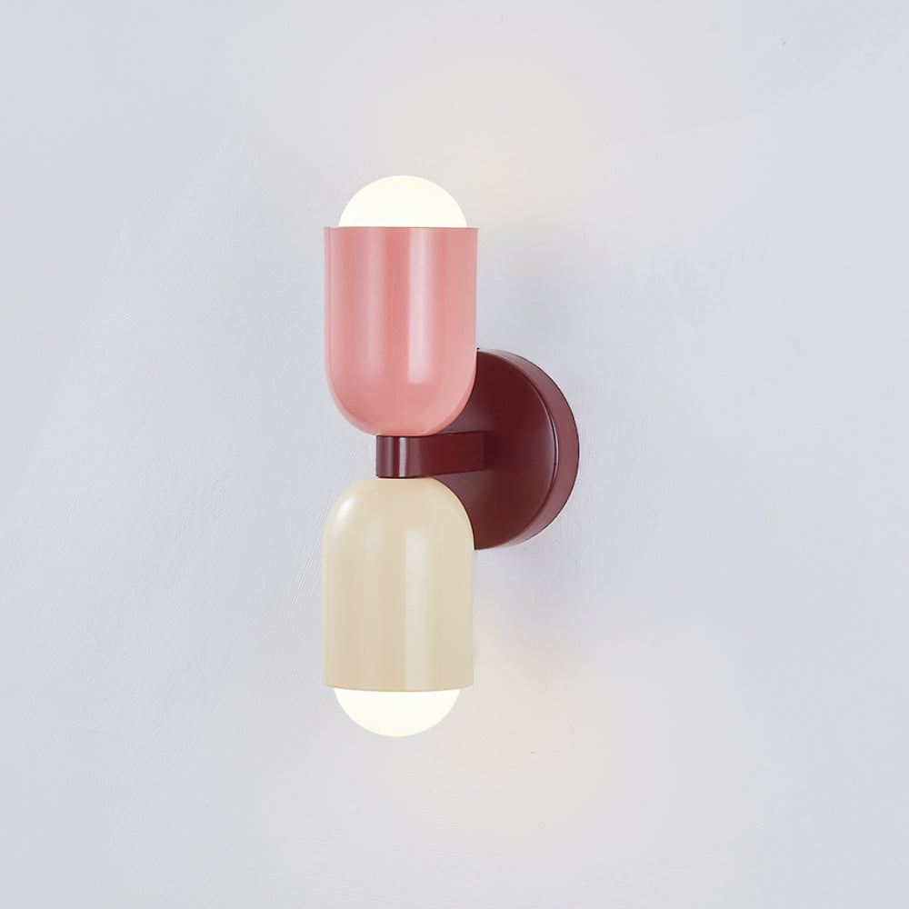 Halo Wall Lamp Decoration Modern Art Coloured Two Heads Living Room