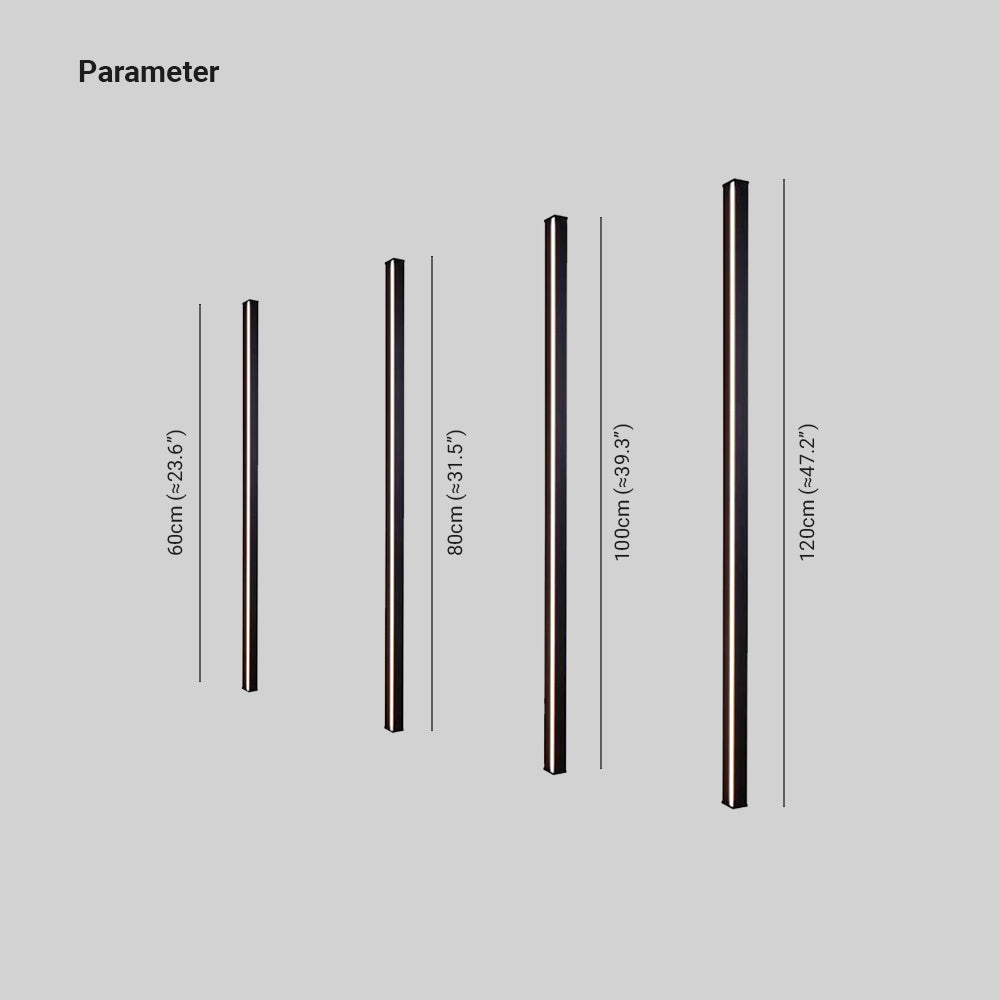 Elys Wall Lamp Minimalist Linear Metal Acrylic Bedroom Living Room
