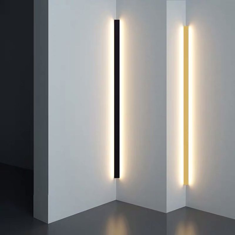 Elys Wall Lamp Minimalist Linear Metal Acrylic Bedroom Living Room