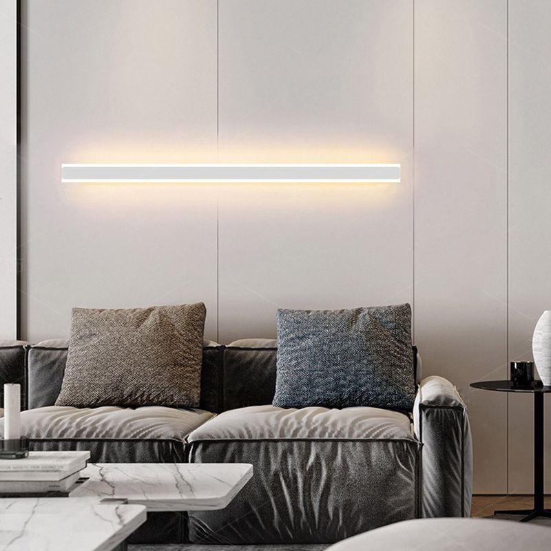 Elys Wall Lamp Minimalist Linear Metal Acrylic Bedroom Living Room