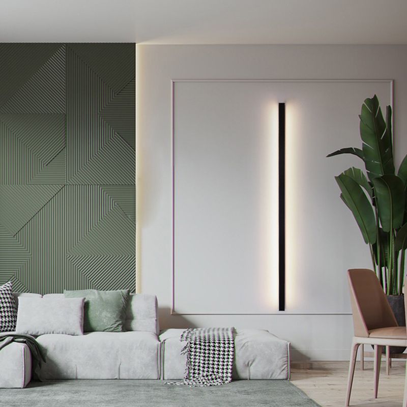 Elys Wall Lamp Minimalist Linear Metal Acrylic Bedroom Living Room