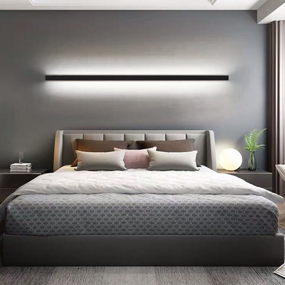 Elys Wall Lamp Minimalist Linear Metal Acrylic Bedroom Living Room