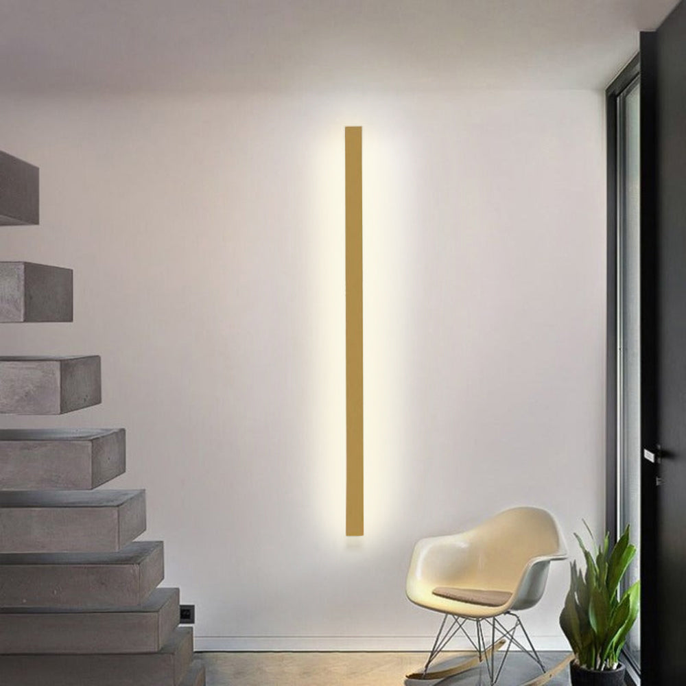 Elys Wall Lamp Minimalist Linear Metal Acrylic Bedroom Living Room