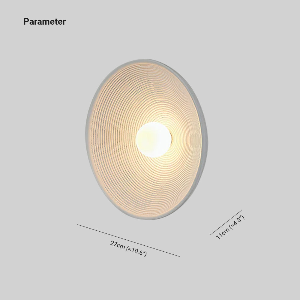 Noncu Wall Lamp Indoor Round Modern Wood Bedroom Living Room