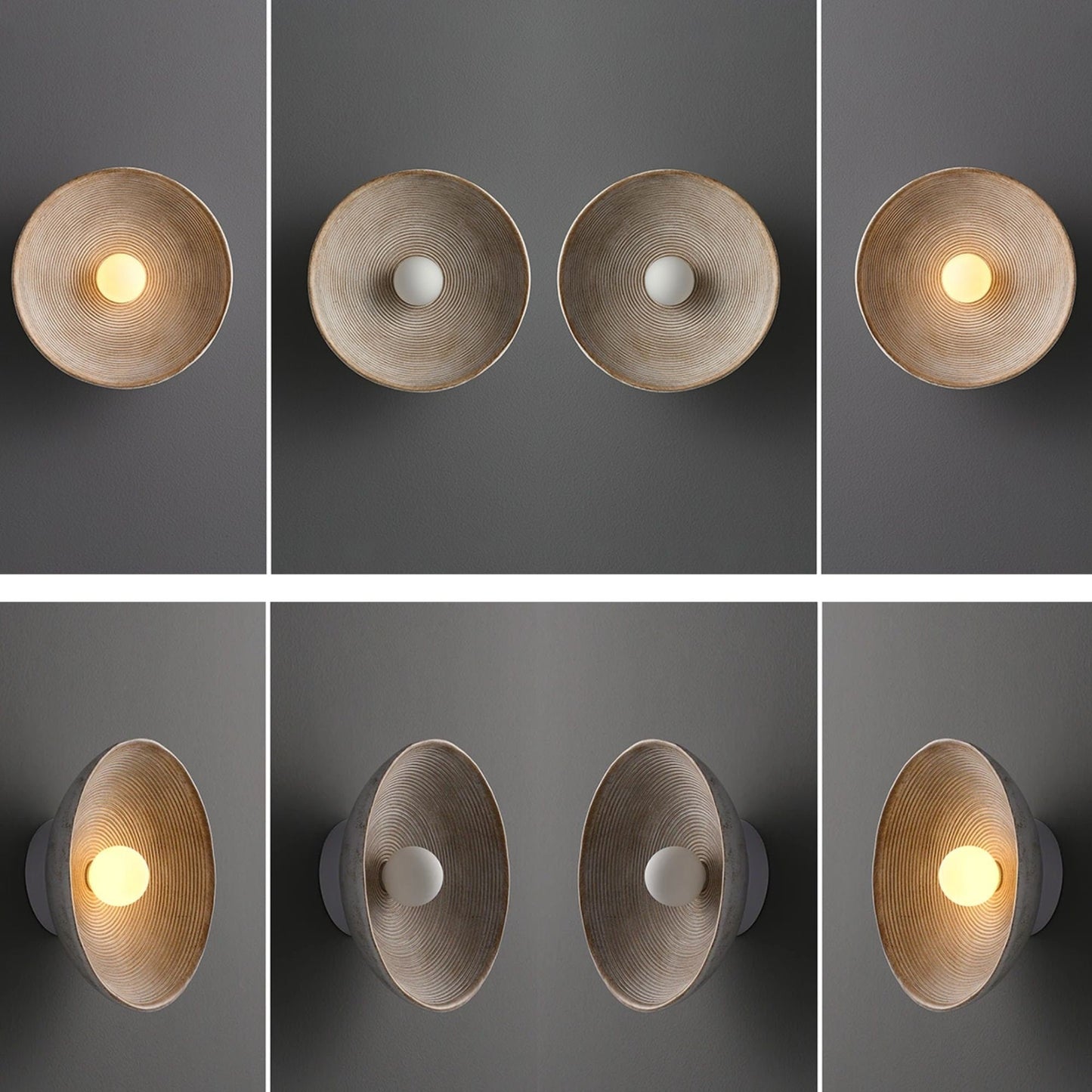 Noncu Wall Lamp Indoor Round Modern Wood Bedroom Living Room