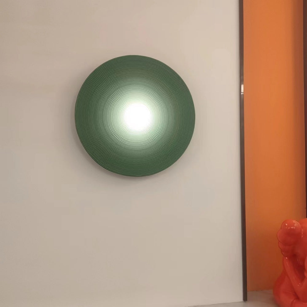 Noncu Wall Lamp Indoor Round Modern Wood Bedroom Living Room