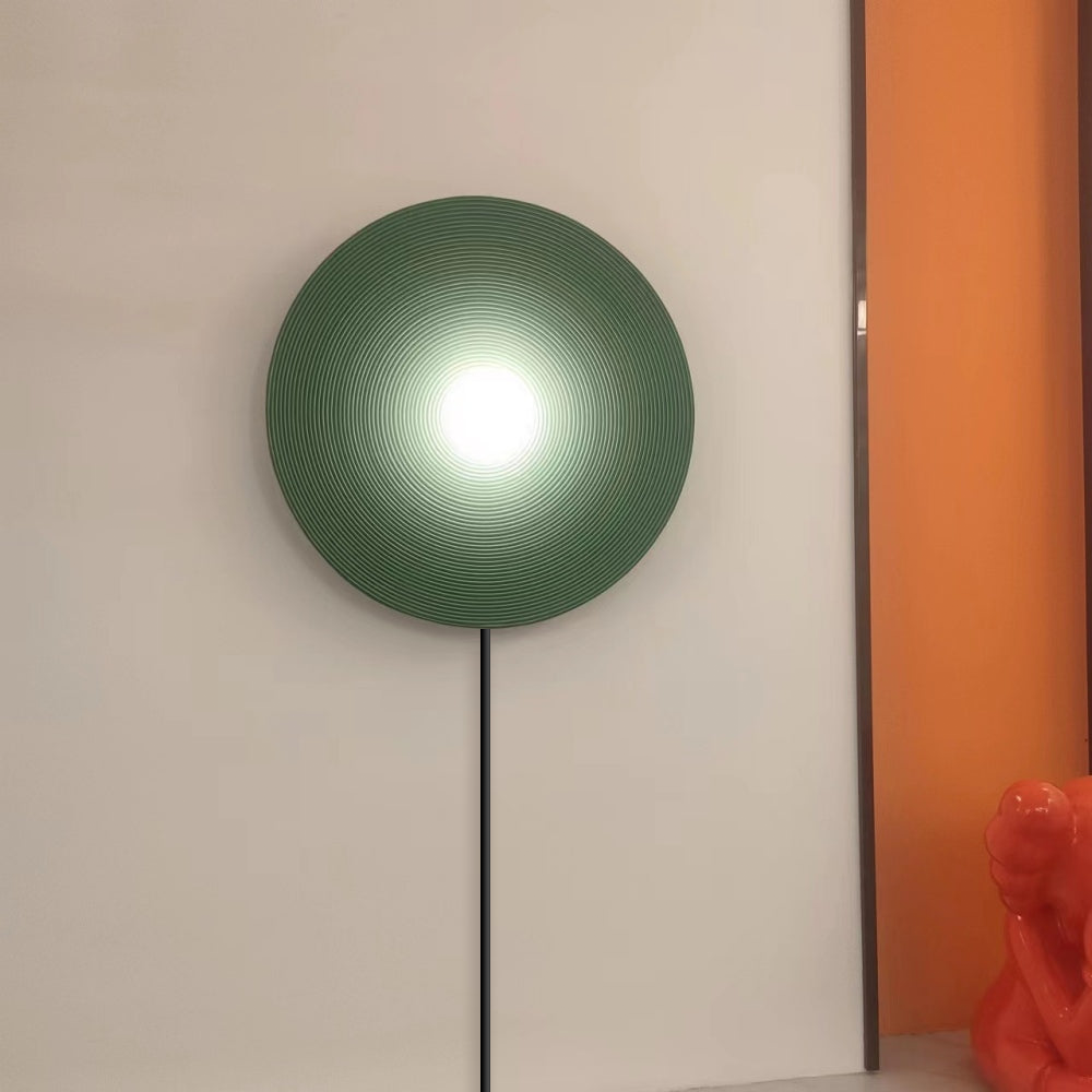 Noncu Wall Lamp Indoor Round Modern Wood Bedroom Living Room