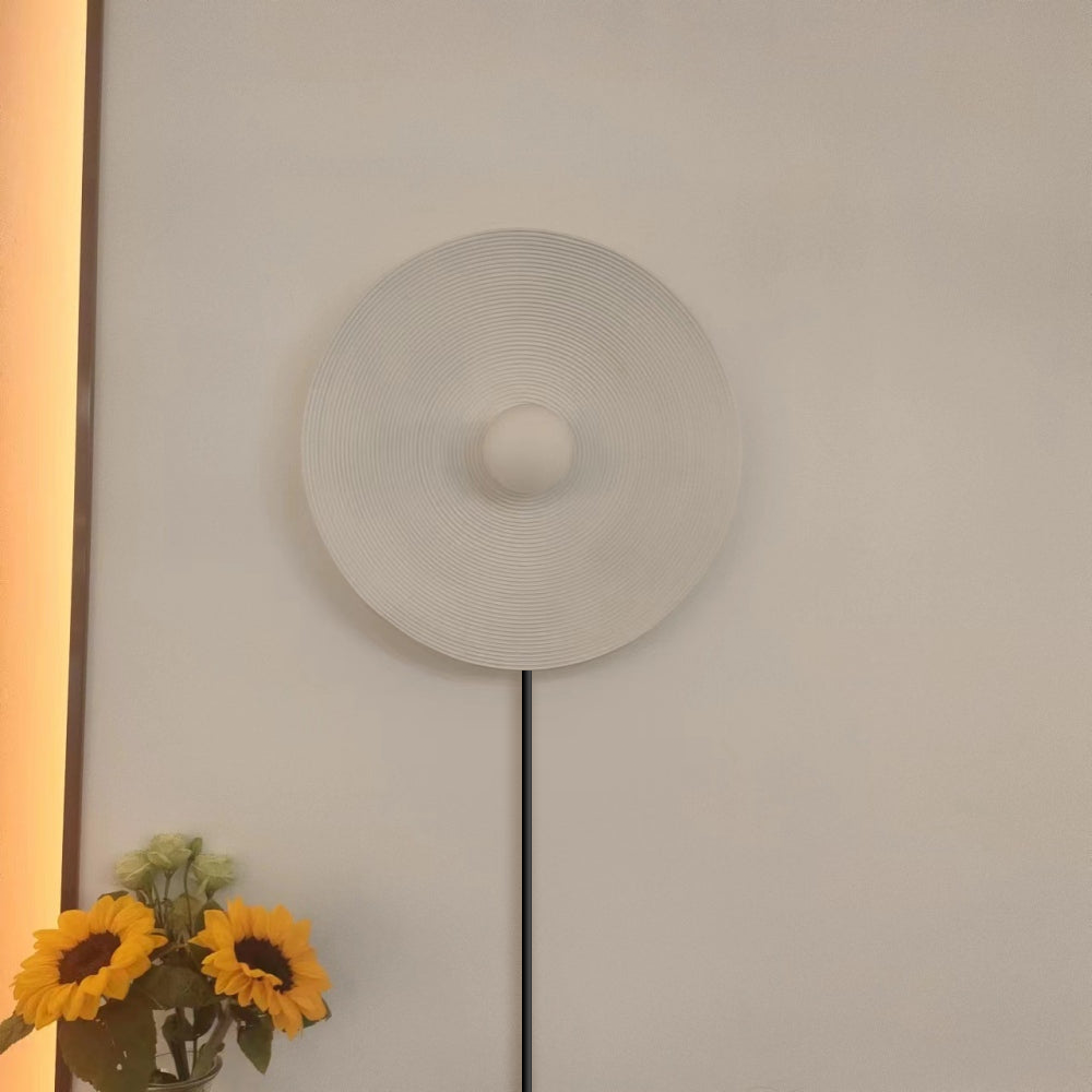 Noncu Wall Lamp Indoor Round Modern Wood Bedroom Living Room