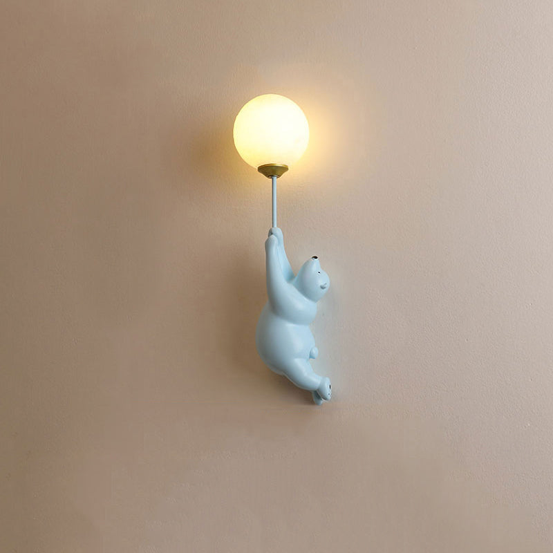 Yono Wall Lamp Balloon Bear Children's Room Resin Headboard Study