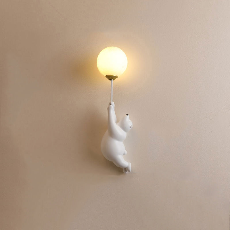 Yono Wall Lamp Balloon Bear Children's Room Resin Headboard Study