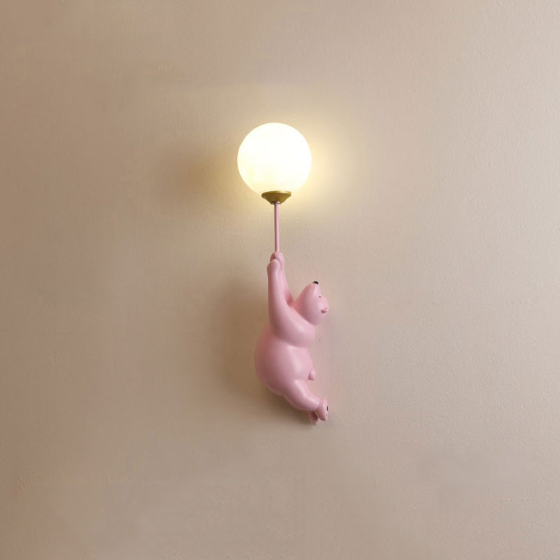 Yono Wall Lamp Balloon Bear Children's Room Resin Headboard Study