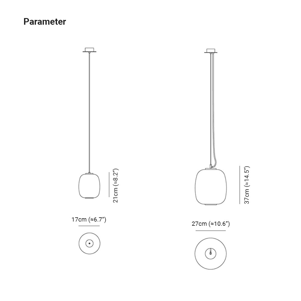 Edge Pendant Light Retro Lantern Waterproof Metal Outdoor