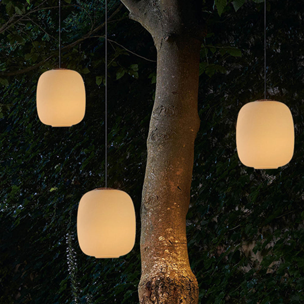 Edge Pendant Light Retro Lantern Waterproof Metal Outdoor