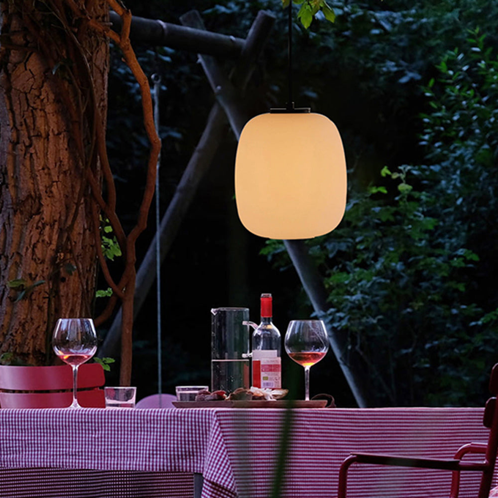 Edge Pendant Light Retro Lantern Waterproof Metal Outdoor