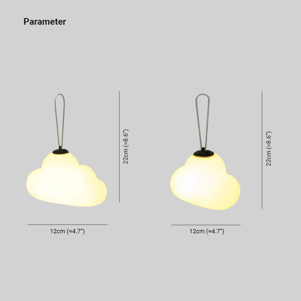 Yono Pendant Light Modern Cloud Milky Metal Acrylic Garden