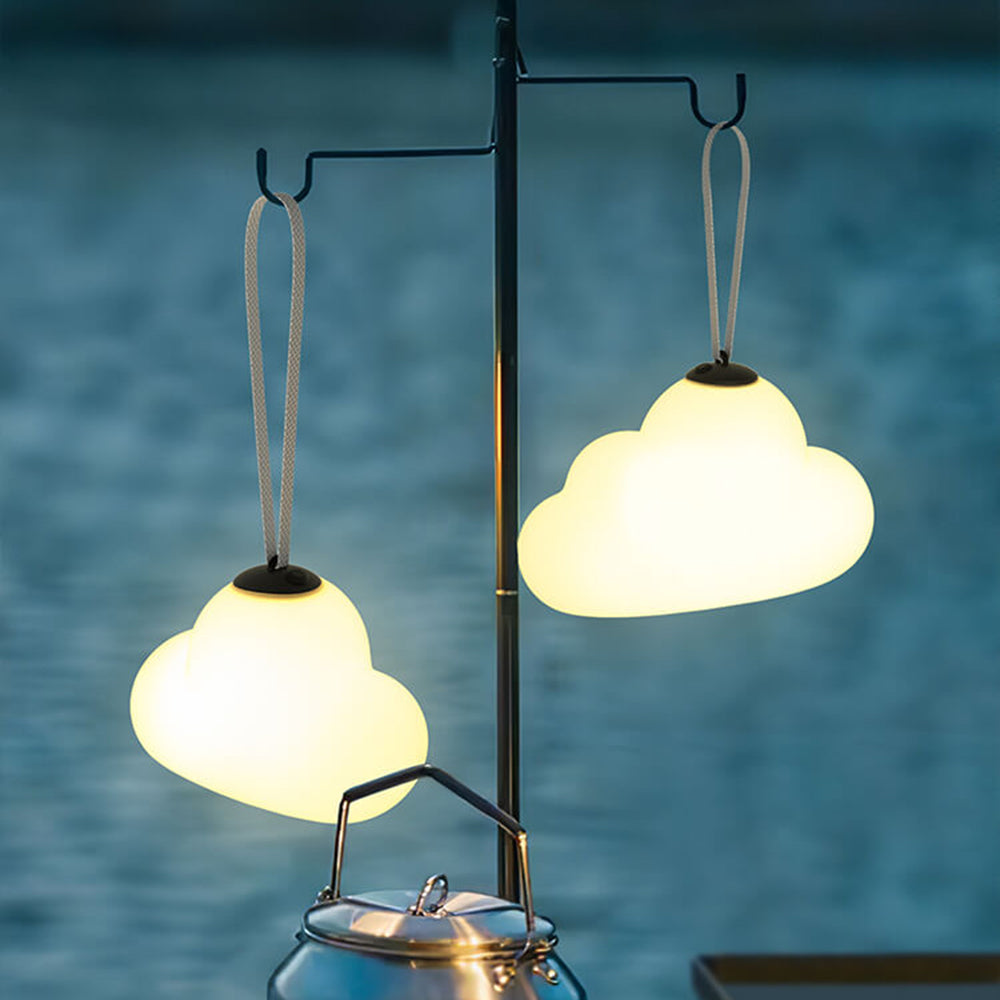 Yono Pendant Light Modern Cloud Milky Metal Acrylic Garden