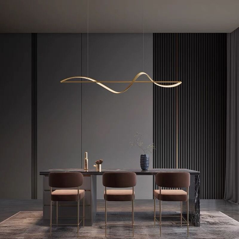 Nexa Lámpara Colgante Minimalista Galería de Arte Diseño Metal Latón Salón