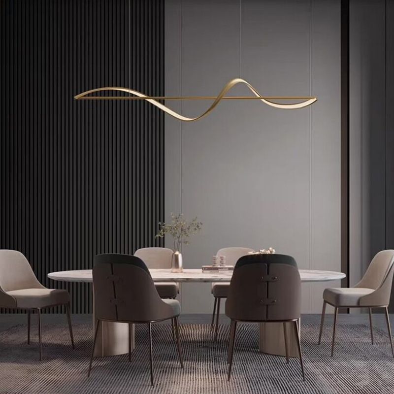 Nexa Lámpara Colgante Minimalista Galería de Arte Diseño Metal Latón Salón