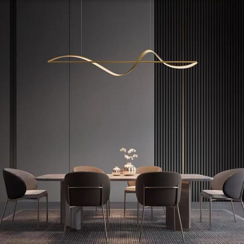 Nexa Lámpara Colgante Minimalista Galería de Arte Diseño Metal Latón Salón