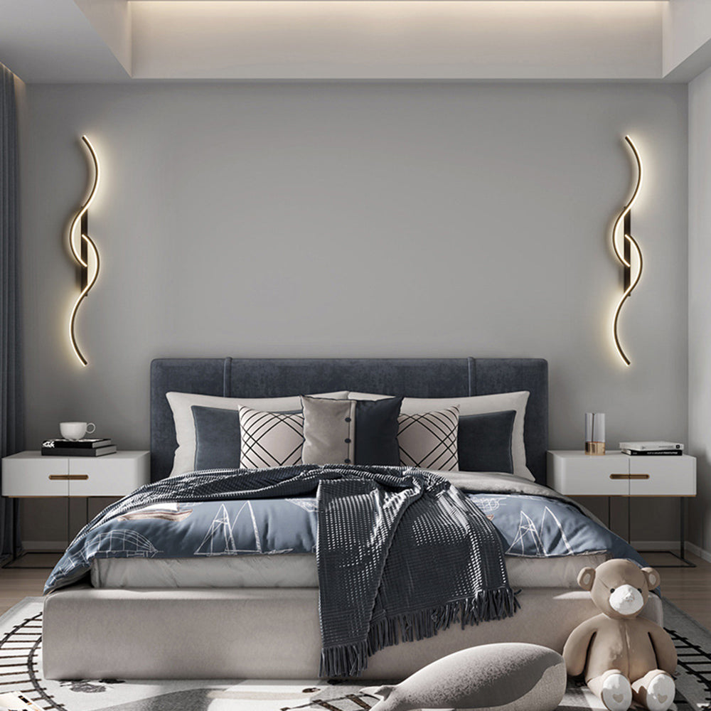 Nexa Lámpara de Pared Dormitorio Sala de Estar Moderna Ondas Lineales