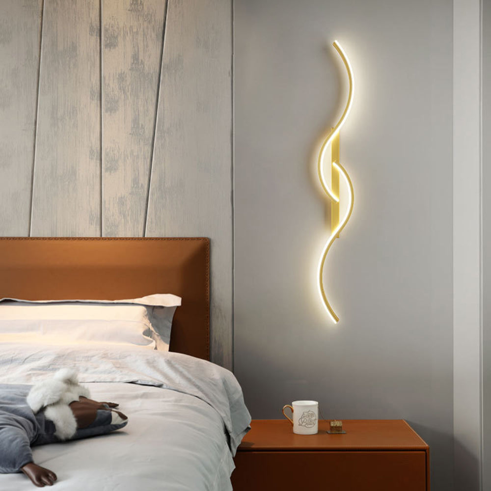 Nexa Lámpara de Pared Dormitorio Sala de Estar Moderna Ondas Lineales