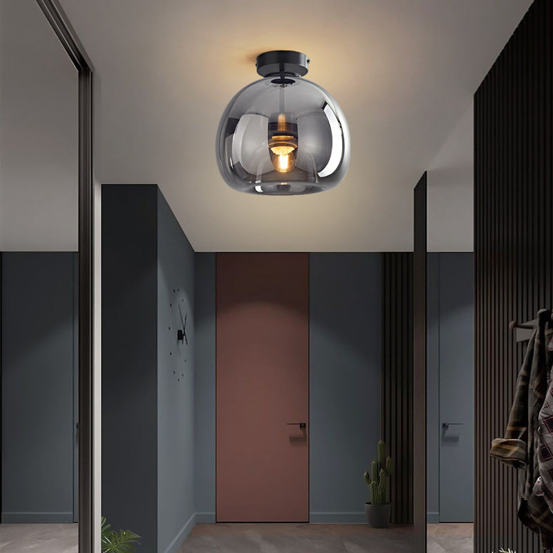 Noncu Ceiling Light Modern Dome Glass Living Room Mount