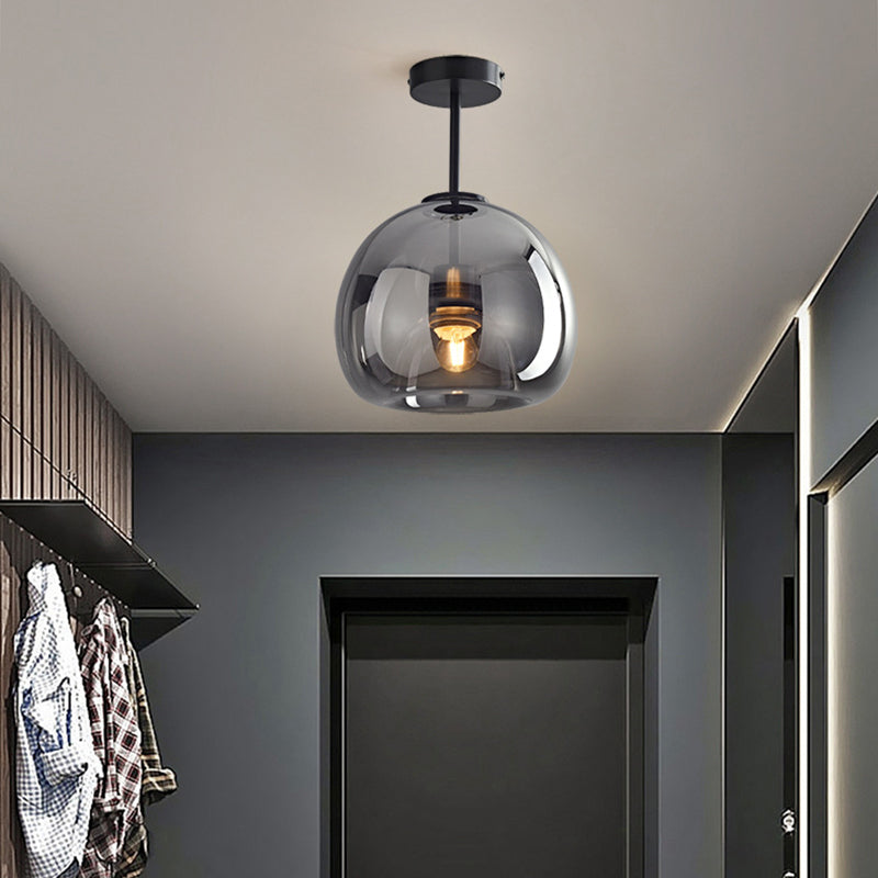 Noncu Ceiling Light Modern Dome Glass Living Room Mount