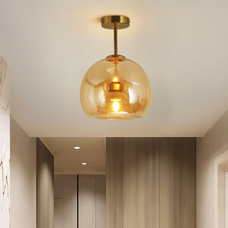 Noncu Ceiling Light Modern Dome Glass Living Room Mount
