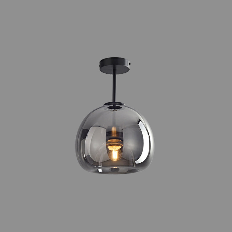 Noncu Ceiling Light Modern Dome Glass Living Room Mount
