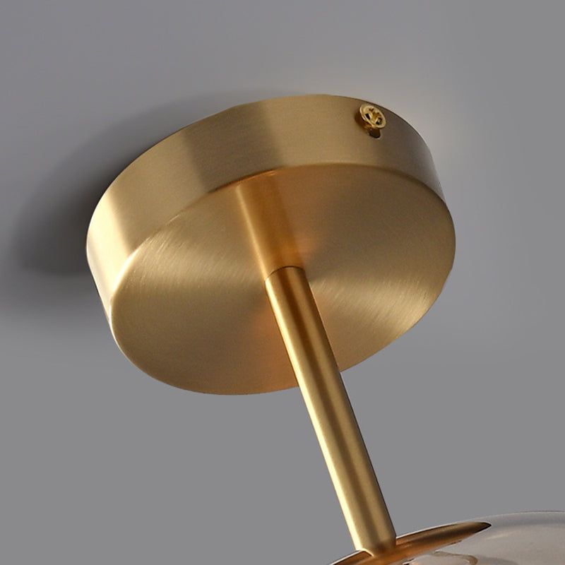 Noncu Ceiling Light Modern Dome Glass Living Room Mount