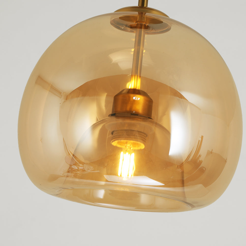 Noncu Ceiling Light Modern Dome Glass Living Room Mount
