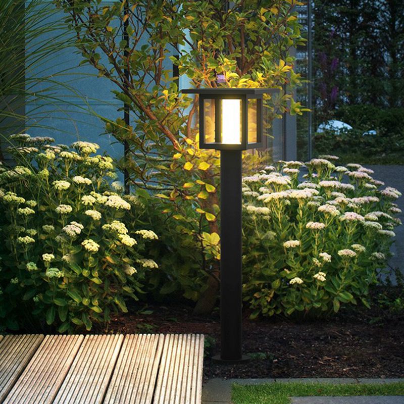 Haven Luz de Camino Linterna Metal Moderna Forma Solar Exteriores