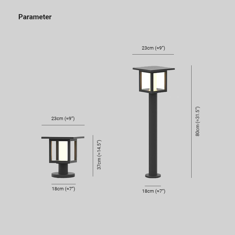 Haven Luz de Camino Linterna Metal Moderna Forma Solar Exteriores