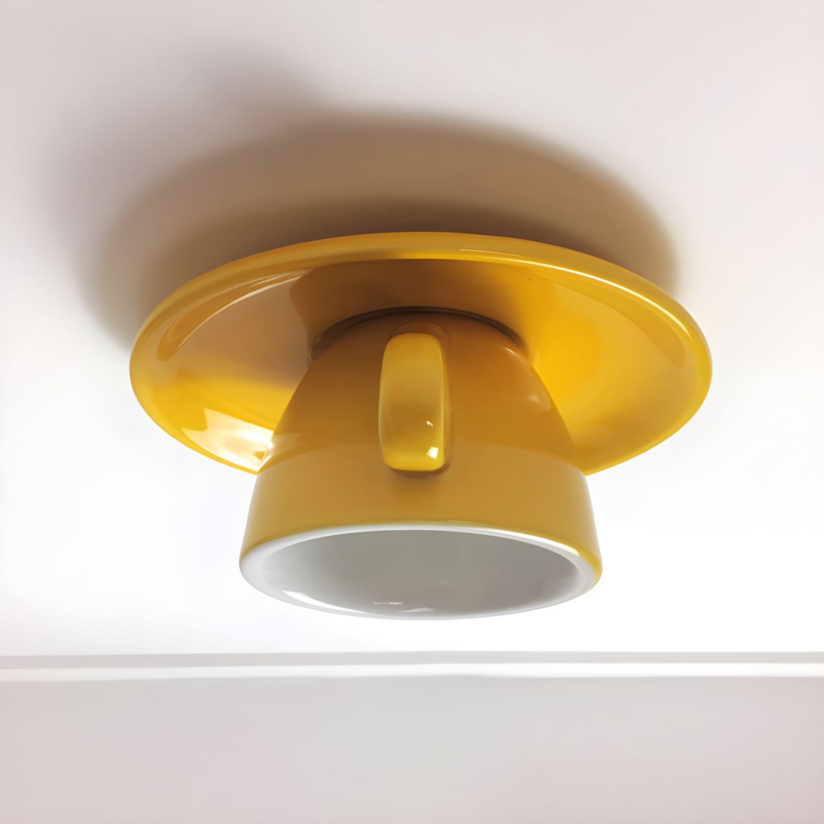 Halo Ceiling Light Modern Recessed Ceramic Coffee Cups Bedroom
