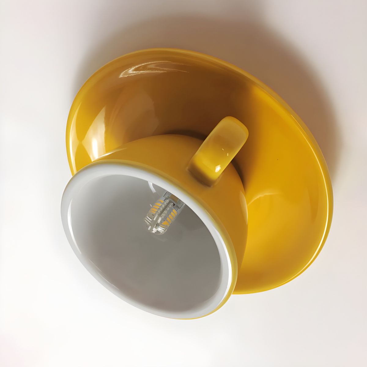 Halo Ceiling Light Modern Recessed Ceramic Coffee Cups Bedroom