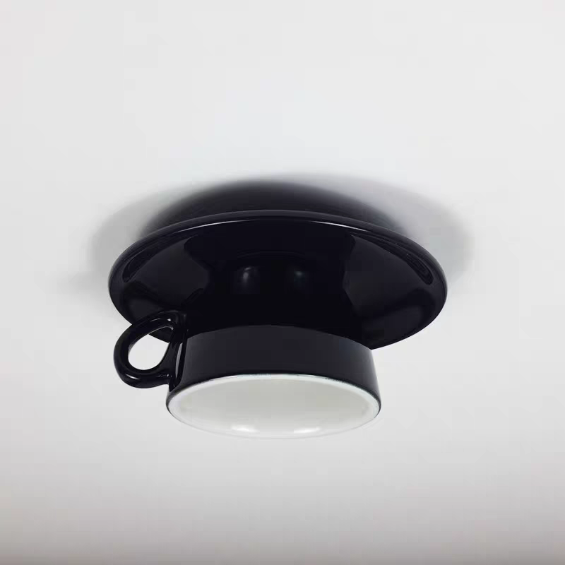 Halo Ceiling Light Modern Recessed Ceramic Coffee Cups Bedroom