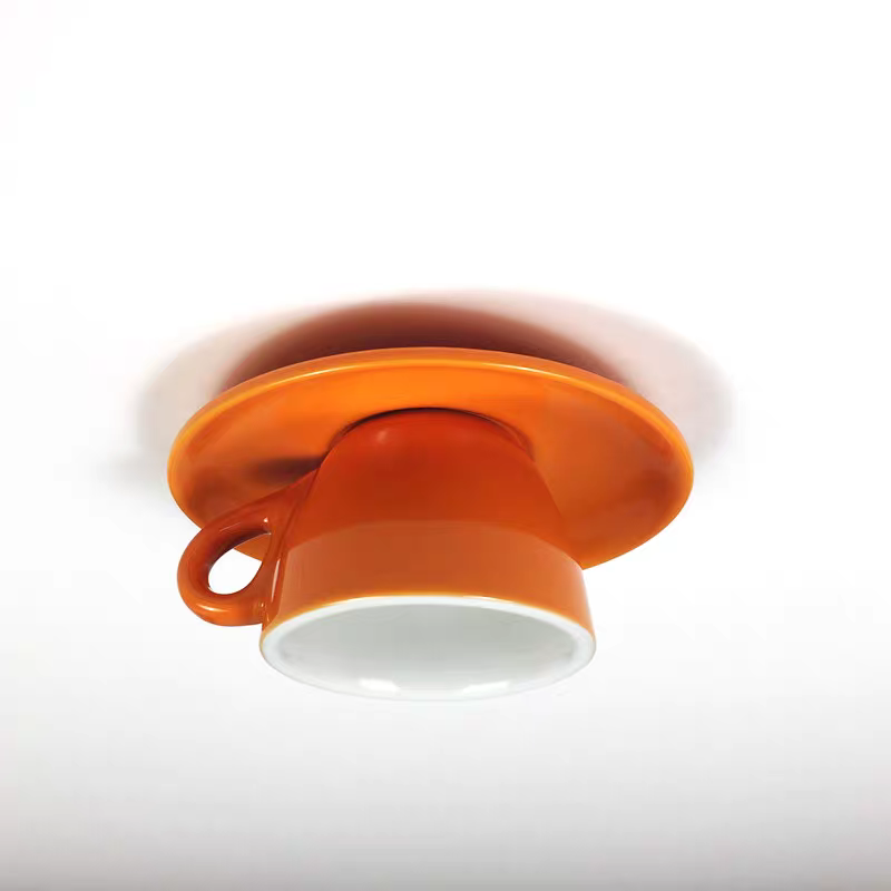 Halo Ceiling Light Modern Recessed Ceramic Coffee Cups Bedroom