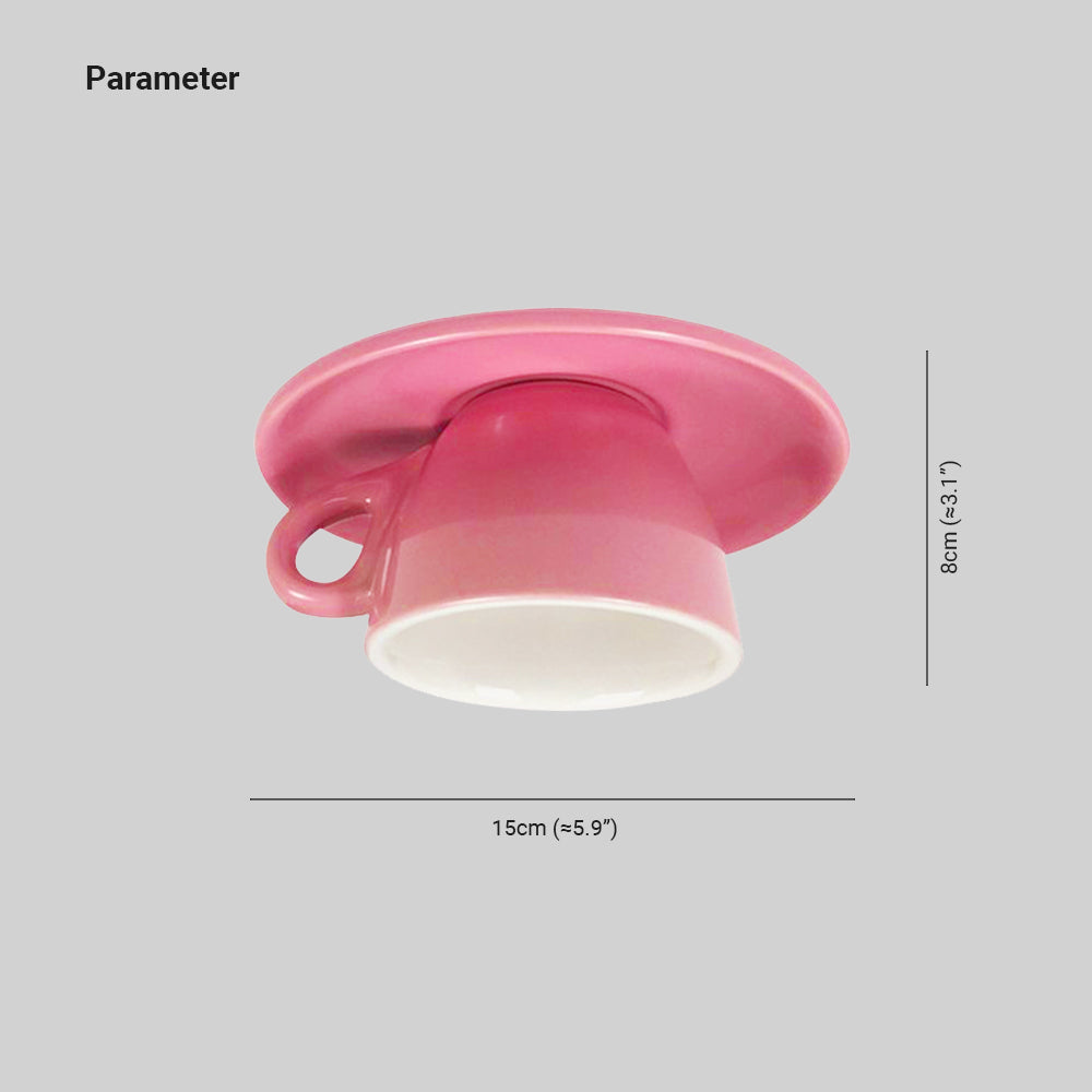Halo Ceiling Light Modern Recessed Ceramic Coffee Cups Bedroom