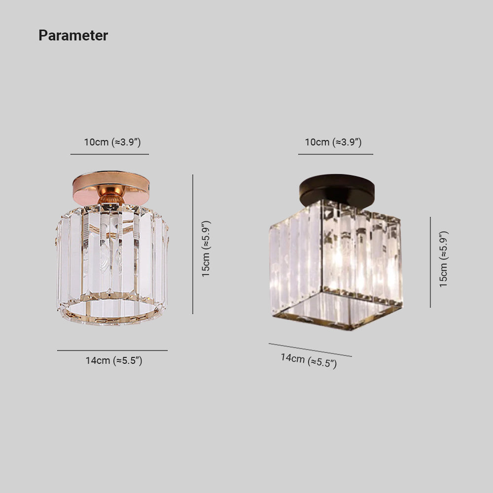 Zephyra Ceiling Light Modern Crystal Metal 3 Colours Living Room