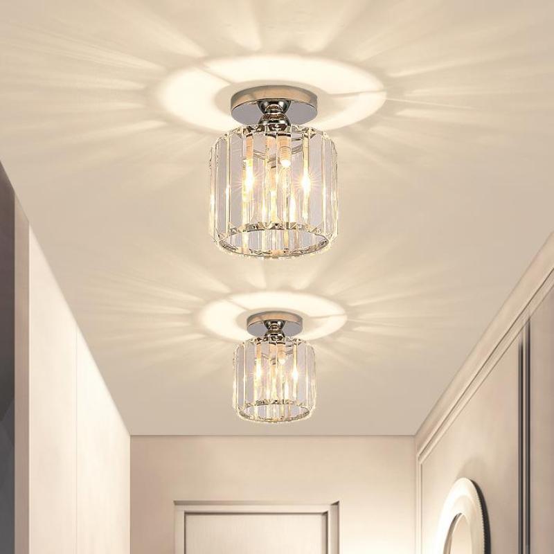 Zephyra Ceiling Light Modern Crystal Metal 3 Colours Living Room