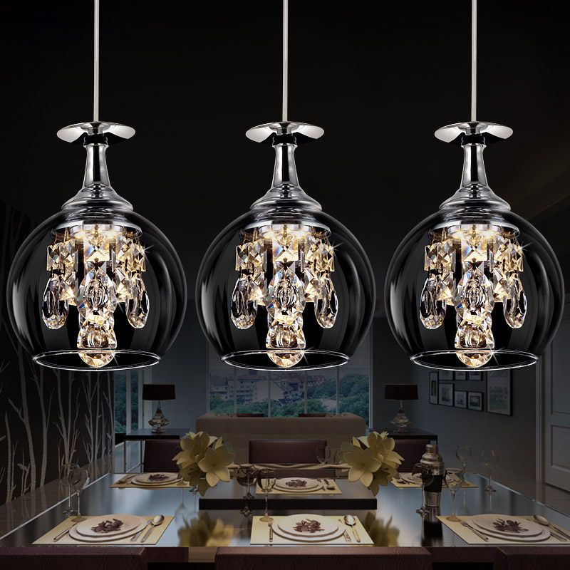 Zephyra Pendant Light Modern Glass Wine Living Room