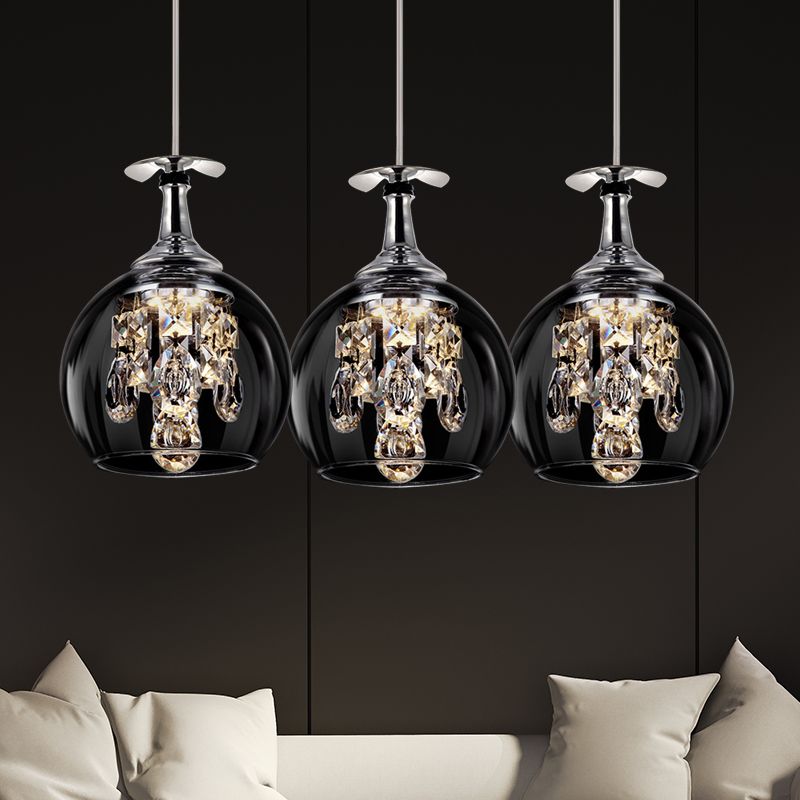 Zephyra Pendant Light Modern Glass Wine Living Room