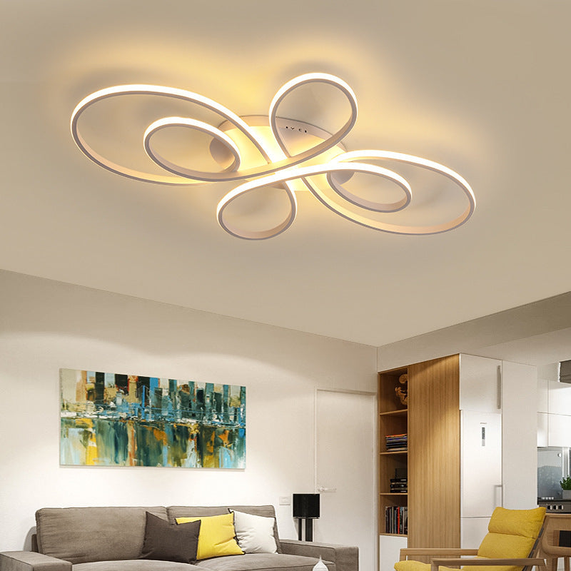 Nexa Lámpara de Techo Moderna Múltiples Anillos LED Metal Salón