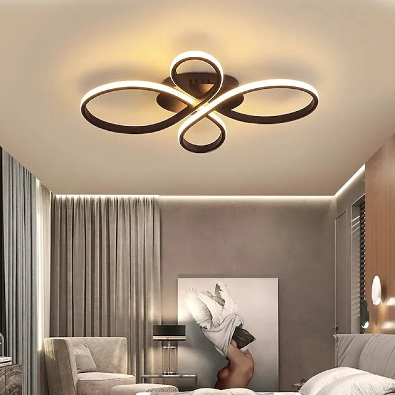 Nexa Lámpara de Techo Moderna Múltiples Anillos LED Metal Salón