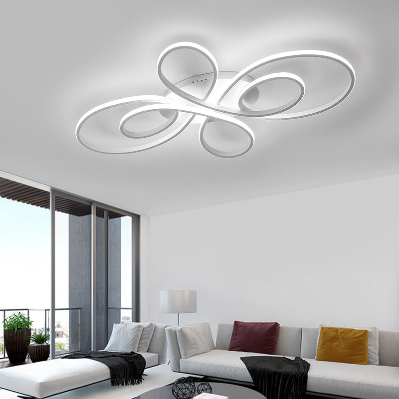 Nexa Lámpara de Techo Moderna Múltiples Anillos LED Metal Salón